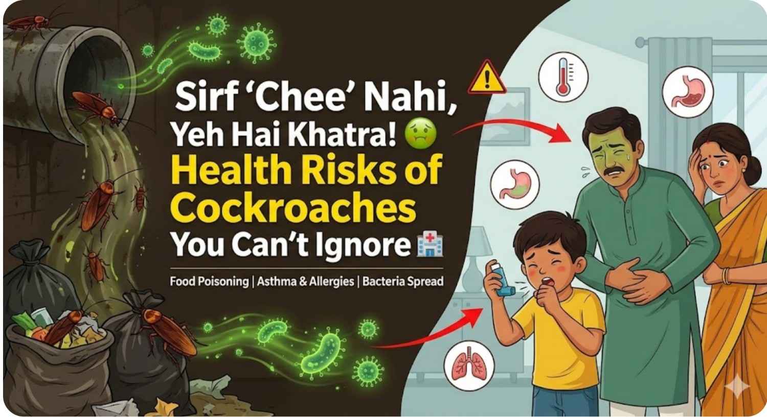 Health Risks Caused by Cockroach Infestation