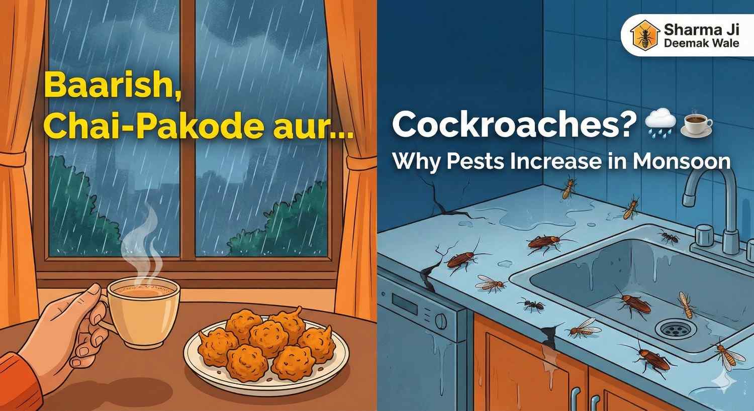 Baarish, Chai-Pakode aur... Cockroaches? Why Pests Increase in Monsoon | Deemakwale