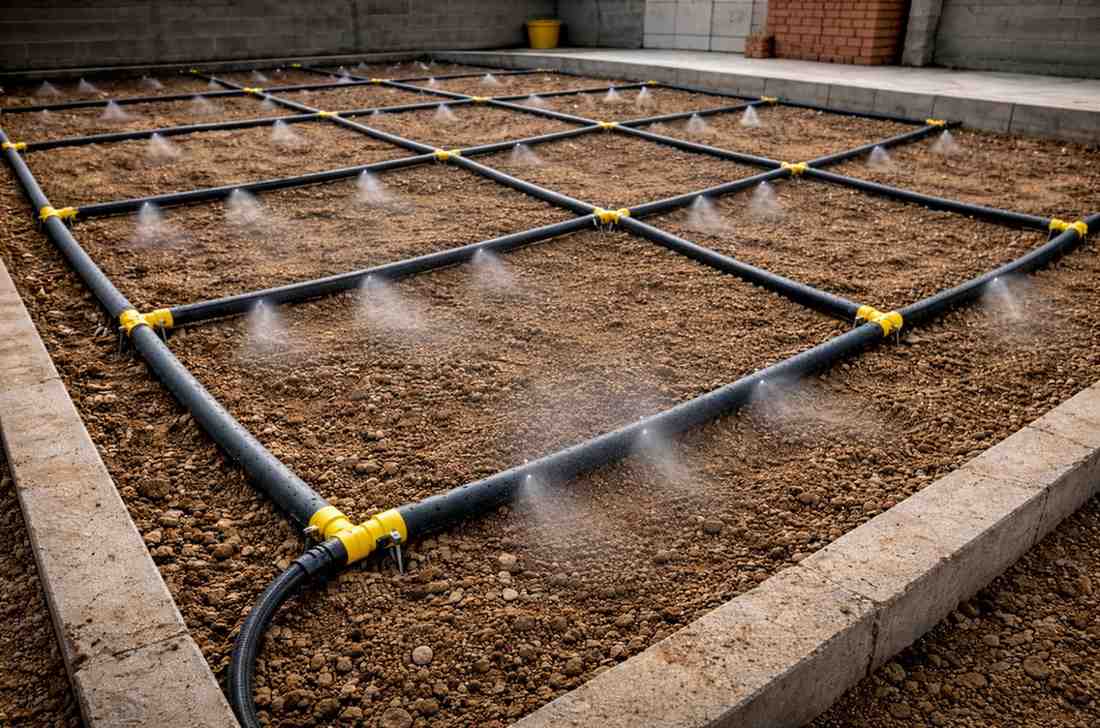 Termite Termipore Piping System being installed